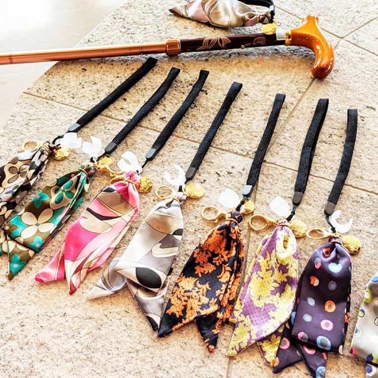 スカーフ 杖ストラップ&チャーム BONBON STRAP