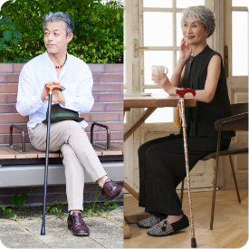 おしゃれ　杖・おしゃれ杖　BON BON STICK　男性用・女性用おしゃれ　杖の違いと選び方