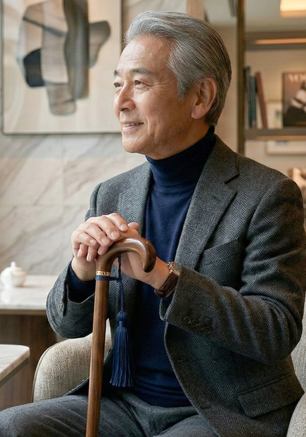 おしゃれ　杖・おしゃれ杖　BON BON STICK　メインビジュアル おしゃれ杖スタイル3（スマホ）