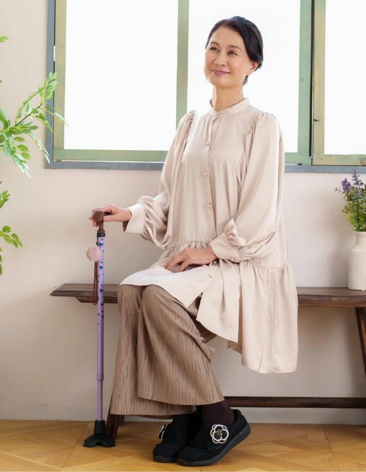 おしゃれ　杖・おしゃれ杖　BON BON STICK　LOOKBOOK 季節の装いとおしゃれな杖9