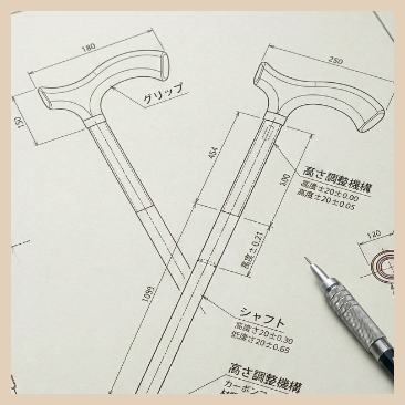 おしゃれ　杖・おしゃれ杖　BON BON STICK　日本人設計のおしゃれ杖 疲れにくいバランス