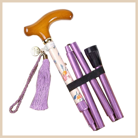 おしゃれ　杖・おしゃれ杖　BON BON STICK　コンパクトな折りたたみおしゃれ杖 持ち運びに便利