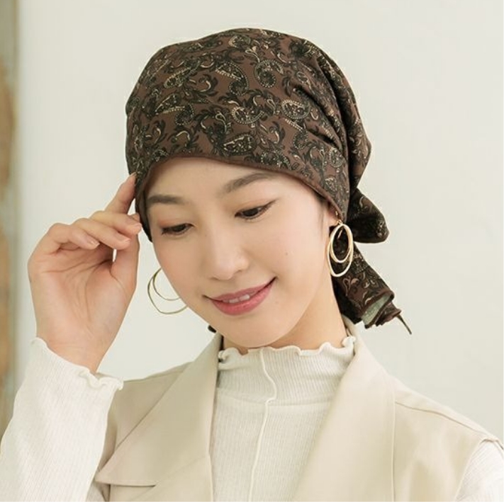 医療用帽子(ケア帽子) -Karina- バンダナタイプ/ペイズリー