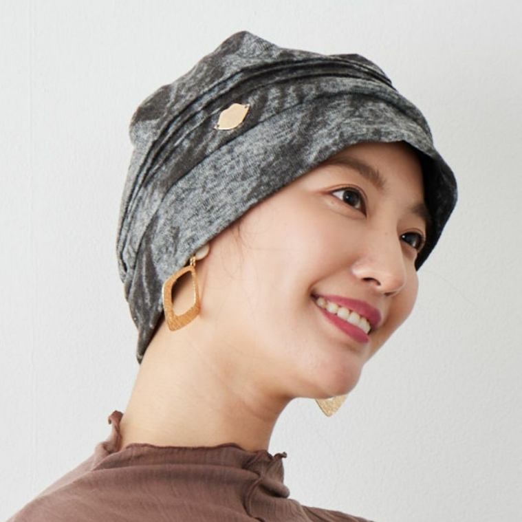 医療用帽子(ケア帽子) -Jean- ドレープタイプ/水彩柄