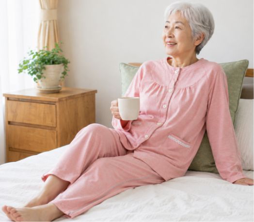 介護用パジャマ レディース フルオープンタイプ 柔らか綿100