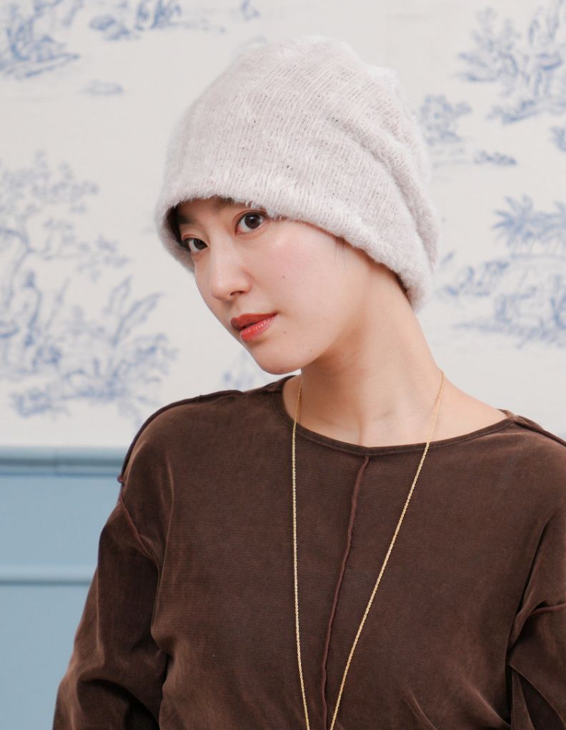 医療用帽子(ケア帽子) -Jean- モヘアニット