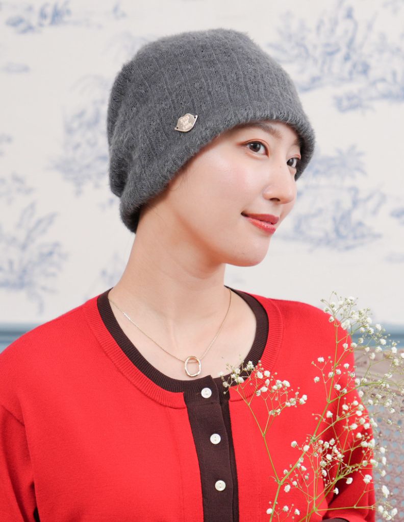 医療用帽子(ケア帽子) -Jean- モヘアニット