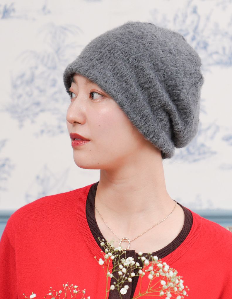 医療用帽子(ケア帽子) -Jean- モヘアニット