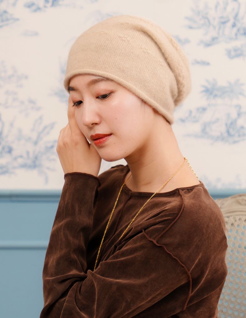 医療用帽子(ケア帽子) -Jean- アンティーク　ストライプ