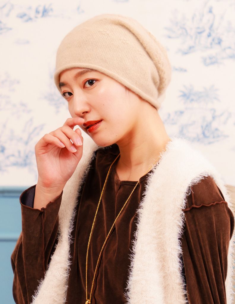 医療用帽子(ケア帽子) -Jean- アンティーク　ストライプ