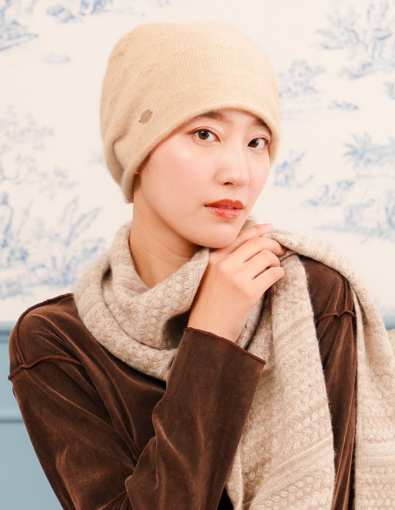 医療用帽子(ケア帽子) -Jean- アンティーク　ストライプ