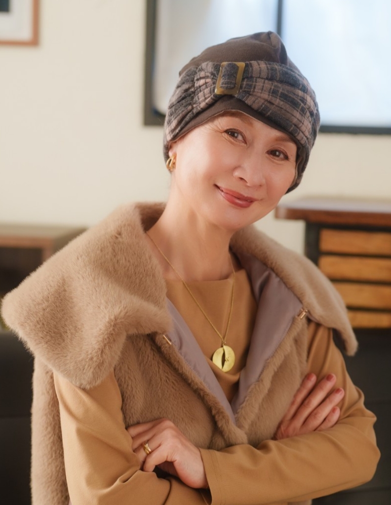 医療用帽子(ケア帽子) -Jean- アンティーク　ストライプ