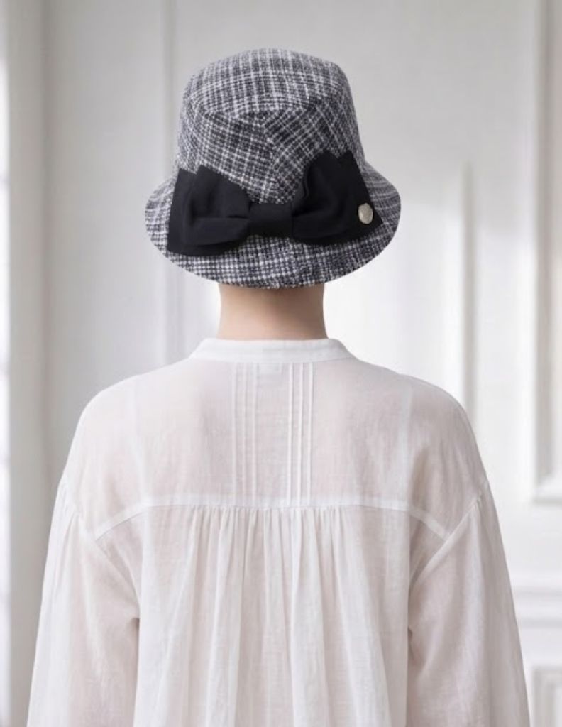 医療用帽子(ケア帽子) ーBrigitteーつば付きタイプ/ソフトツイードリボン/クールマックス仕様LOOK BOOK