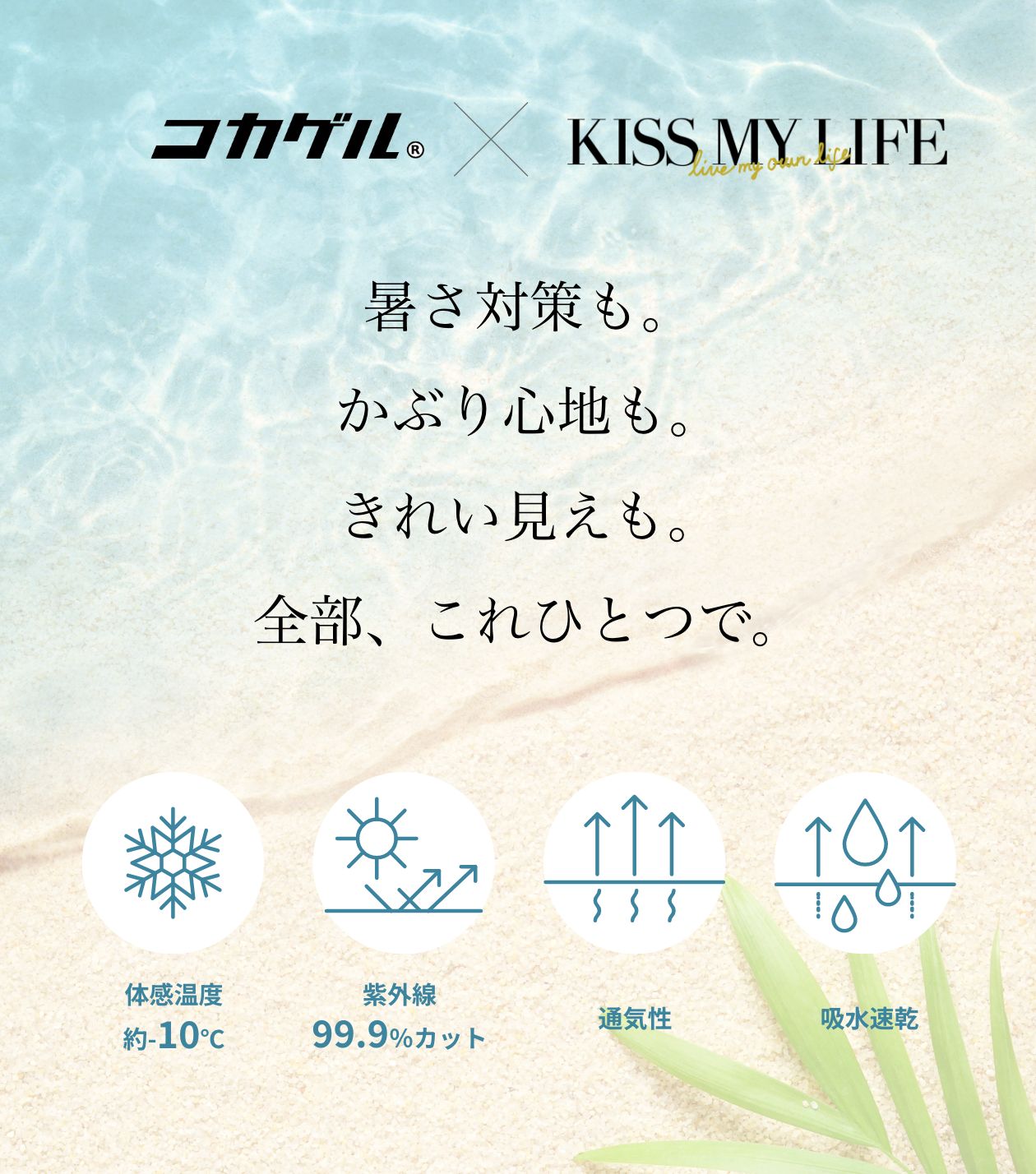 Jean　医療用帽子　－5℃の帽子 コカゲるコラボレーション　クールマックス仕様