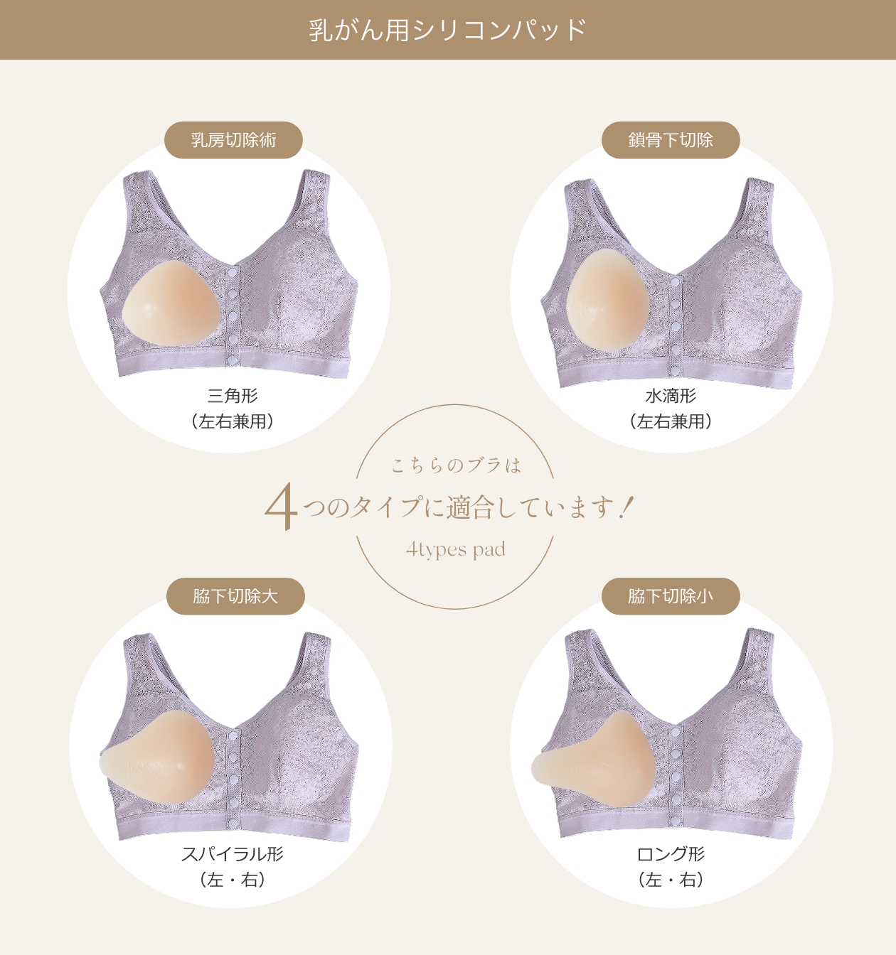 乳がんブラ対応シリコンパッド