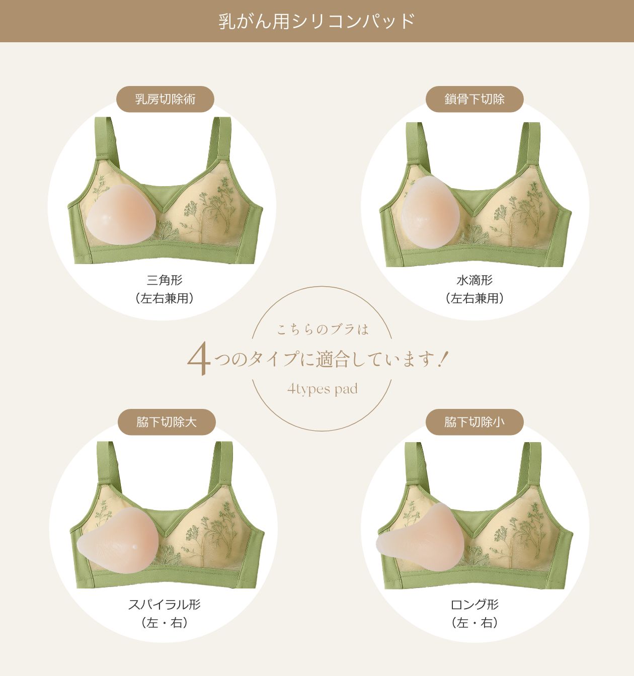 乳がんブラ対応シリコンパッド