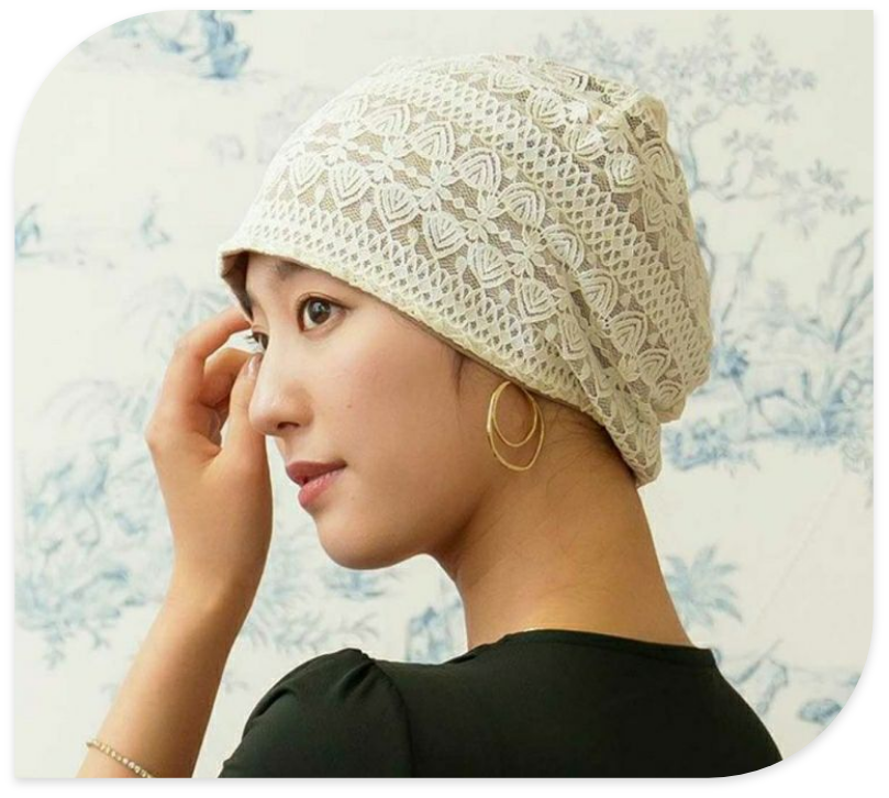 医療用帽子(ケア帽子) -Jean- レースタイプ/グレースレース