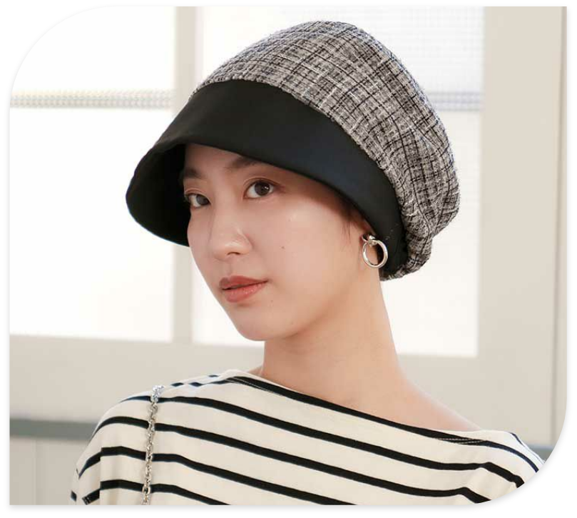 医療用帽子(ケア帽子) -Jean- つば付きタイプ/ツイード