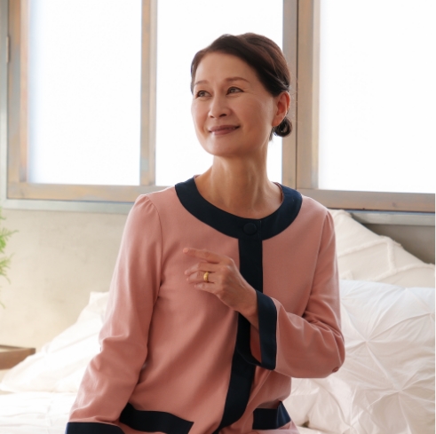 綿100% 前開きパジャマ チュニックタイプ