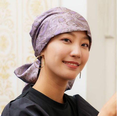 医療用帽子(ケア帽子) -Audrey- スカーフタイプ/ペイズリー