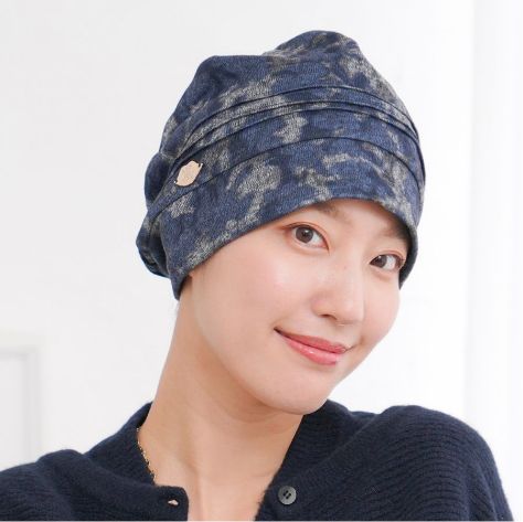 医療用帽子(ケア帽子) -Jean- 水彩柄