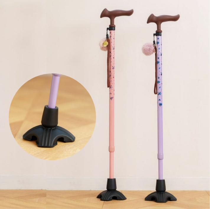 伸縮自立型杖 -BONBON STICK- Flower Garden / フラワードット柄