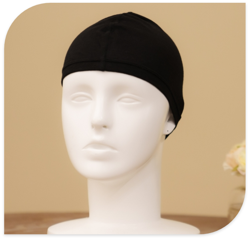 医療用帽子(ケア帽子) モダール インナーキャップ（薄手タイプ） / ブラック