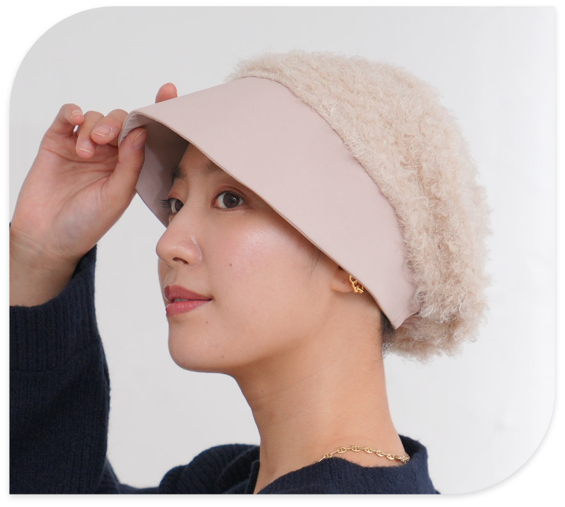 医療用帽子(ケア帽子) -Jean- つば付きタイプ/リングファー